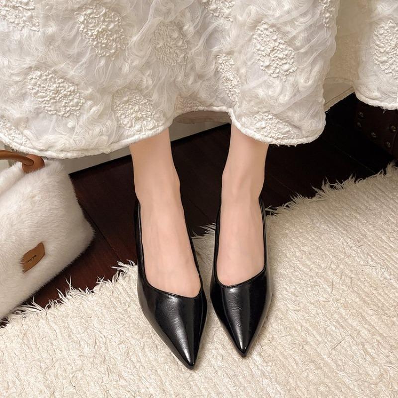 Fashion Classics Women  Pointed Toe High Heels Shoes  Loafers Shallow 2025 Trend Office Pumps Brand Dress
