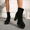 Fashionable/Comfortable New Wear-resistant Mid Length Boots Winter Round Toe Sexy/Elegant Casual Warm High-heeled Women's Boots