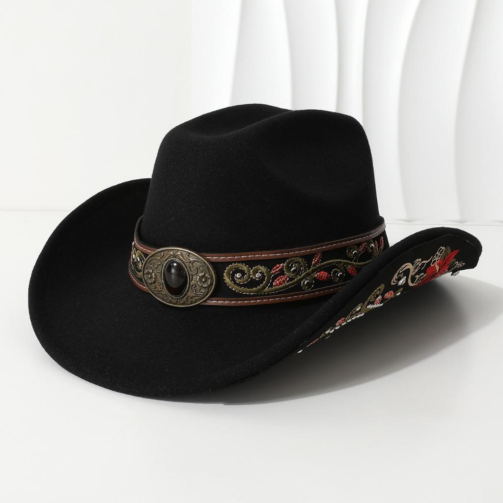 Neutral European and American style couple's woolen fisherman hat, wide-brimmed fedora, cowboy hat, jazz hat for spring and summer
