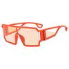 1PC Plastic Square Conjoined Sunglasses for Men with Hollowed Out Avant-garde Fashion Street Pography Futuristic Feel