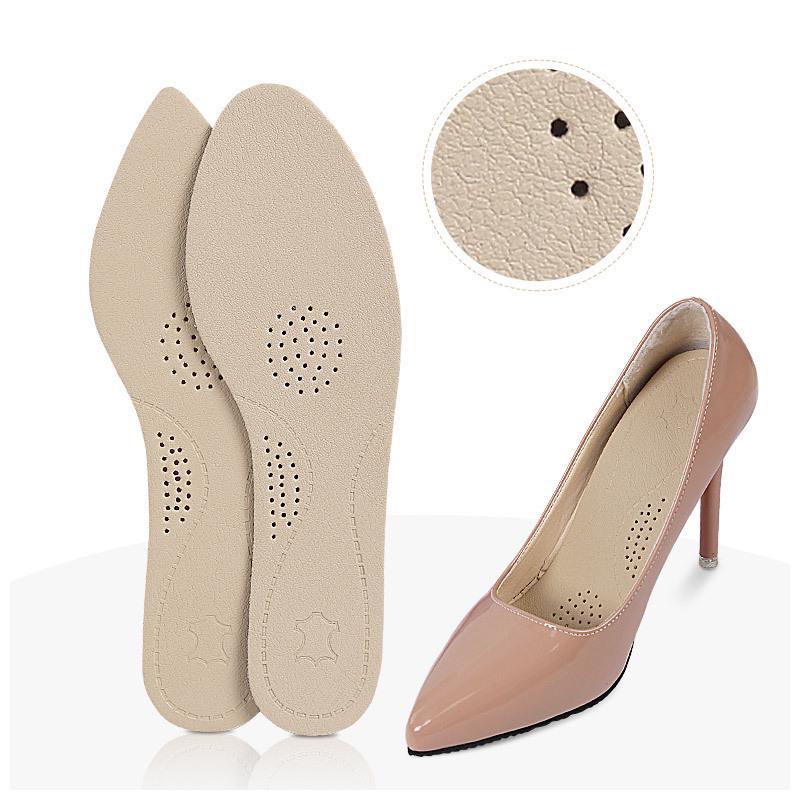 Pointed Toe Leather High Heel Cushion Inserts for Women - Breathable, Sweat-Absorbent, Soft, Shock-Absorbing, Anti-Slip