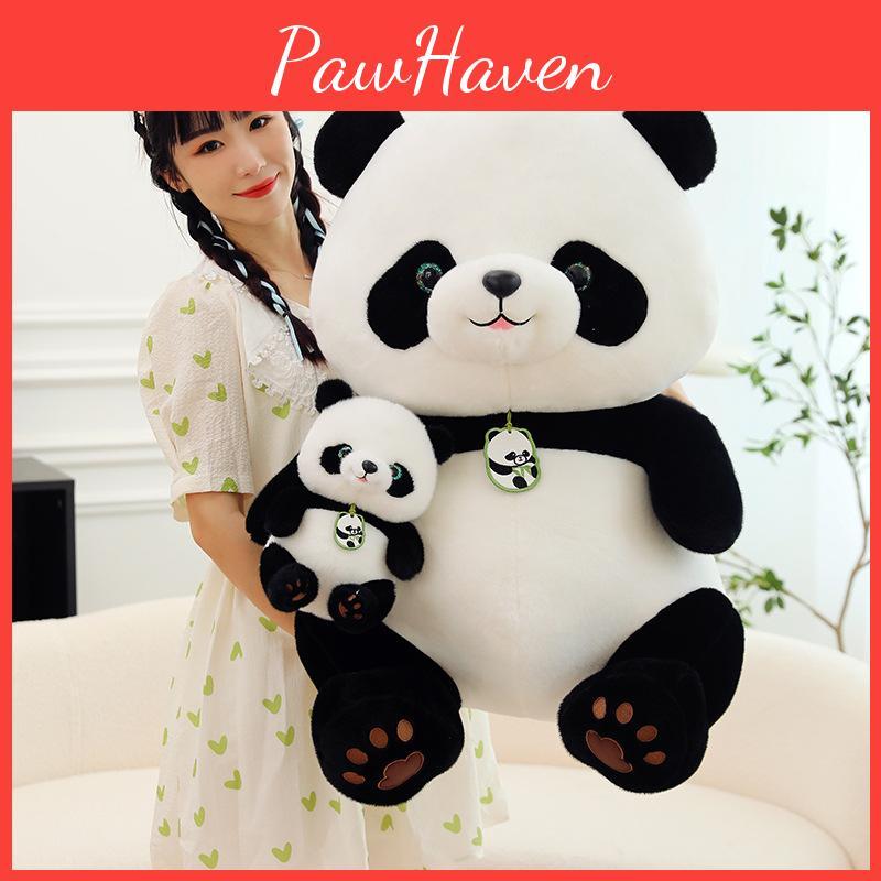 Cartoon Beibei Panda Simulation Soft Plush Toy Stuffed Animal Doll Sleeping Gift
