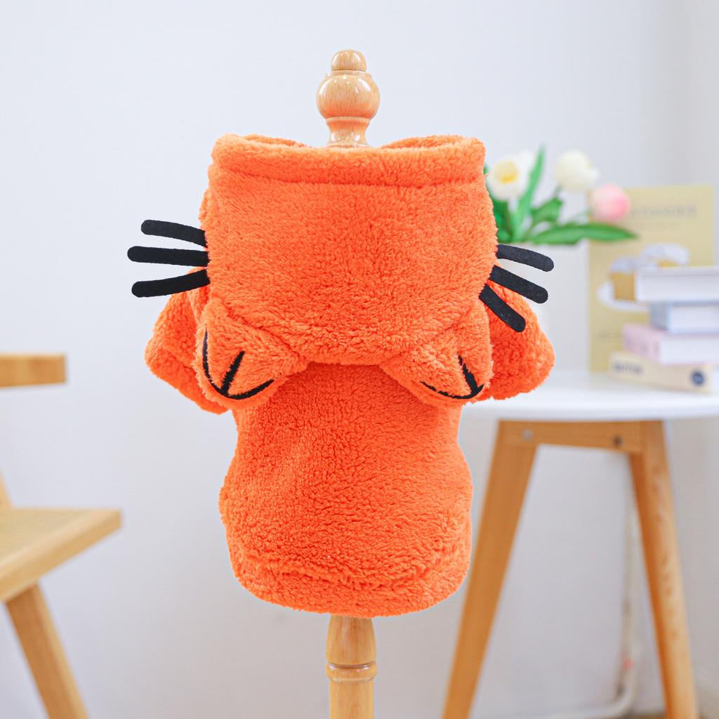 Winter Fleece-Lined Dog Cat Coat Warm Plush Puppy Kitten Clothes Costume Outfit Puppy Dog Clothes Dog Sweater for Large Dogs