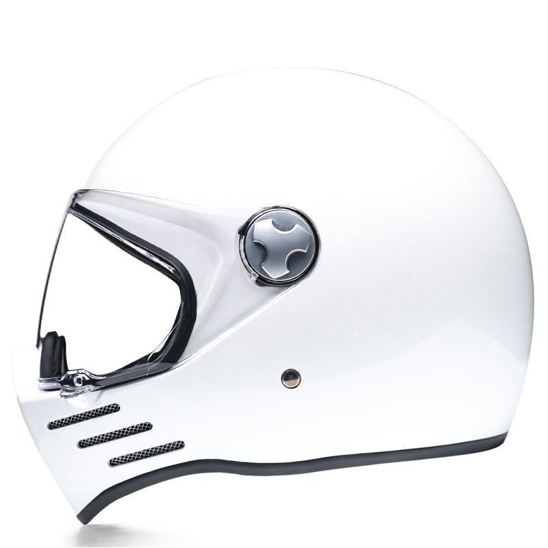 

Vintage Motorcycle Helmet for Men, Full-Face Cruiser Helmet, Ghost Rider Style, Personalized Skull Design, Lightweight for All Seasons M