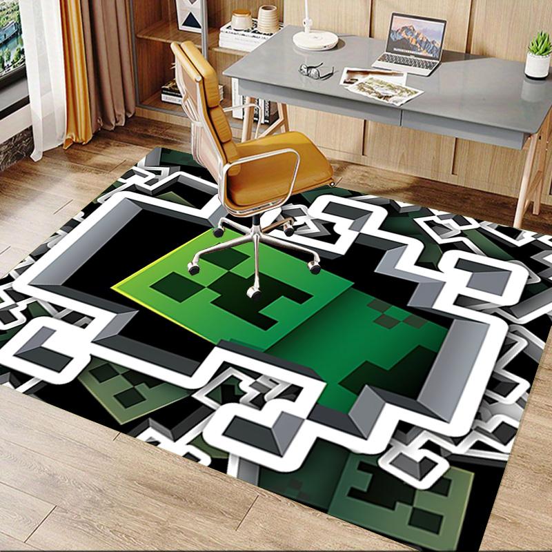 1pc Minecraft Pixel Art Carpet for Playroom Bedroom Living Room Sofa Home Decor,kids Game Area Rug Non-slip Floor Mat Y730121