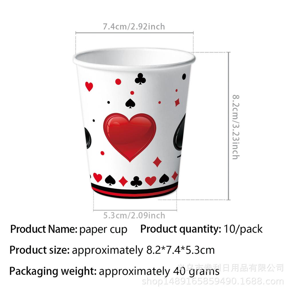 Geburtstagsparty im Casino-Stil: Geburtstagsdekorationen, Pokerdekorationen, Banner, Besteckarrangement