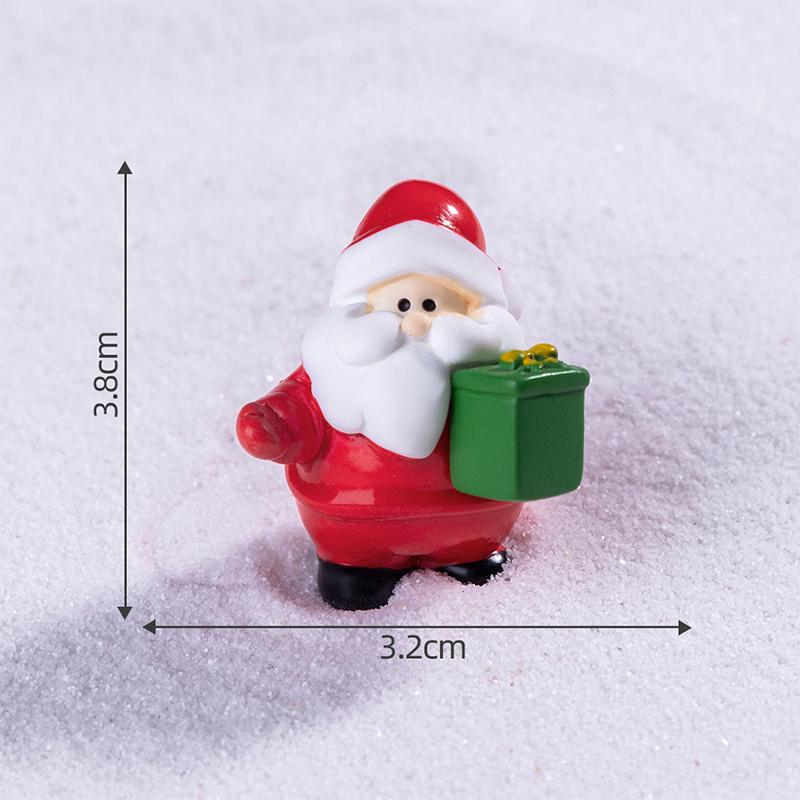 Cute Snowman Santa Claus Ornament Christmas Decoration Creative Diy Desktop Small Ornament Miniature Figurines Xmas Gifts