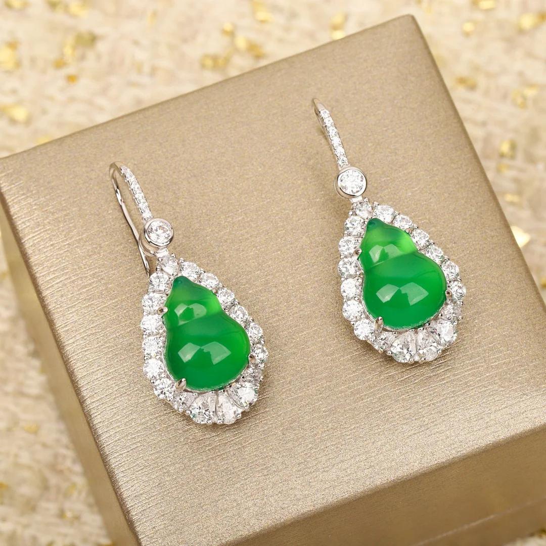 

Musla Design Vintage Earrings for Women Luxury Jewelry Fashion Gourd Eardrop Pure 925 Sterling Silver Party Wedding Ear Stud