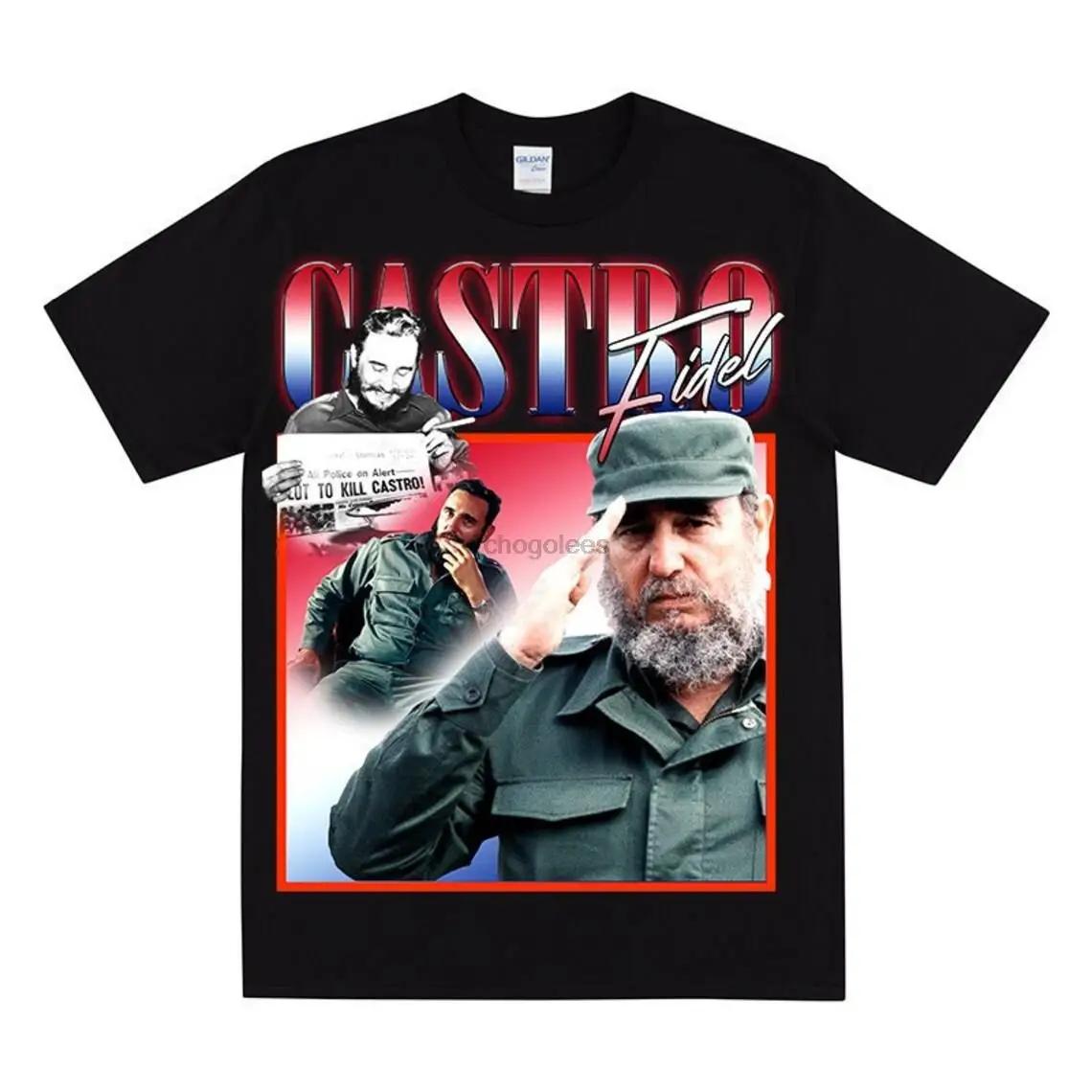 FIDEL CASTRO Homage T-shirt Socialism Inspired Print Art Revolution Rebel Resist Fidel Castro Portrait......Made In The UK S разноцветный