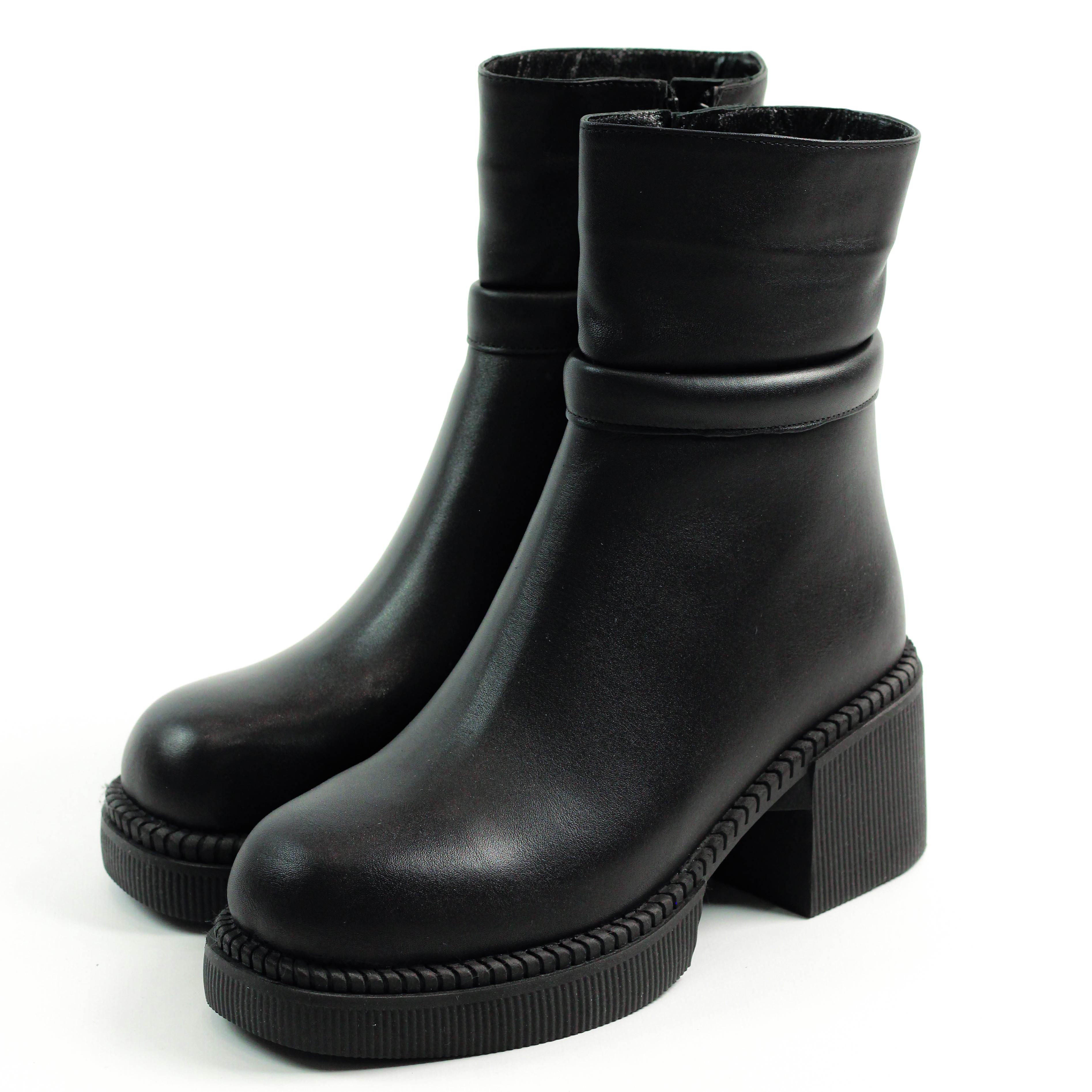 

Черевики на підборах Guero 192603 36 Чорна шкіра 38 чорний