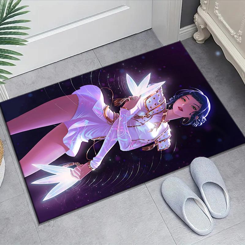 1pc KPop Demon Hunters ZOEY1 Design Area Rug - Non-Slip, Soft & Cozy Floor Mat for Living Room, Bedroom, Office - Indoor/Outdoor Decorative Carpet