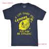 Mens Funny T Shirt If Life Gives You Lemons May Be Dyslexic Sarcastic Vintage Washed Designer Clothes Casual Comfortable