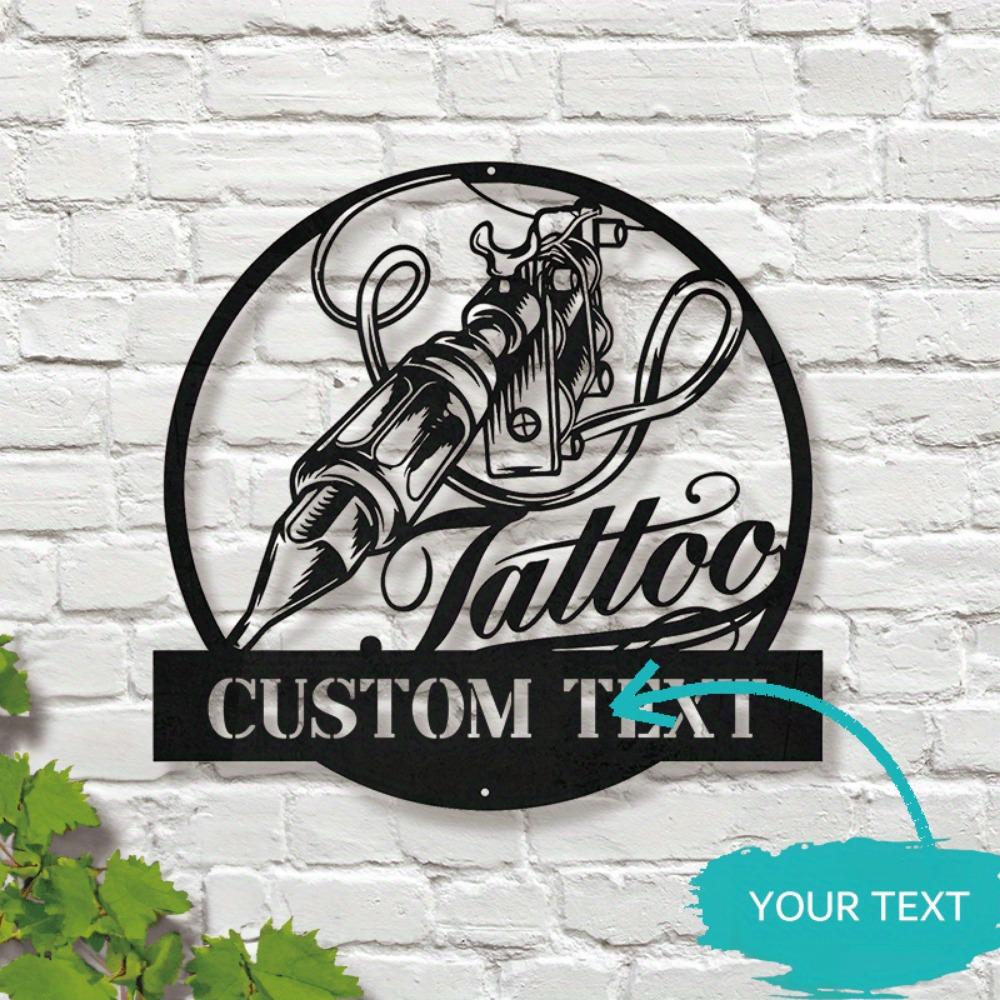 Custom Metal Tin Sign Tattoo Parlor Wall Decor Personalized Art Gift
