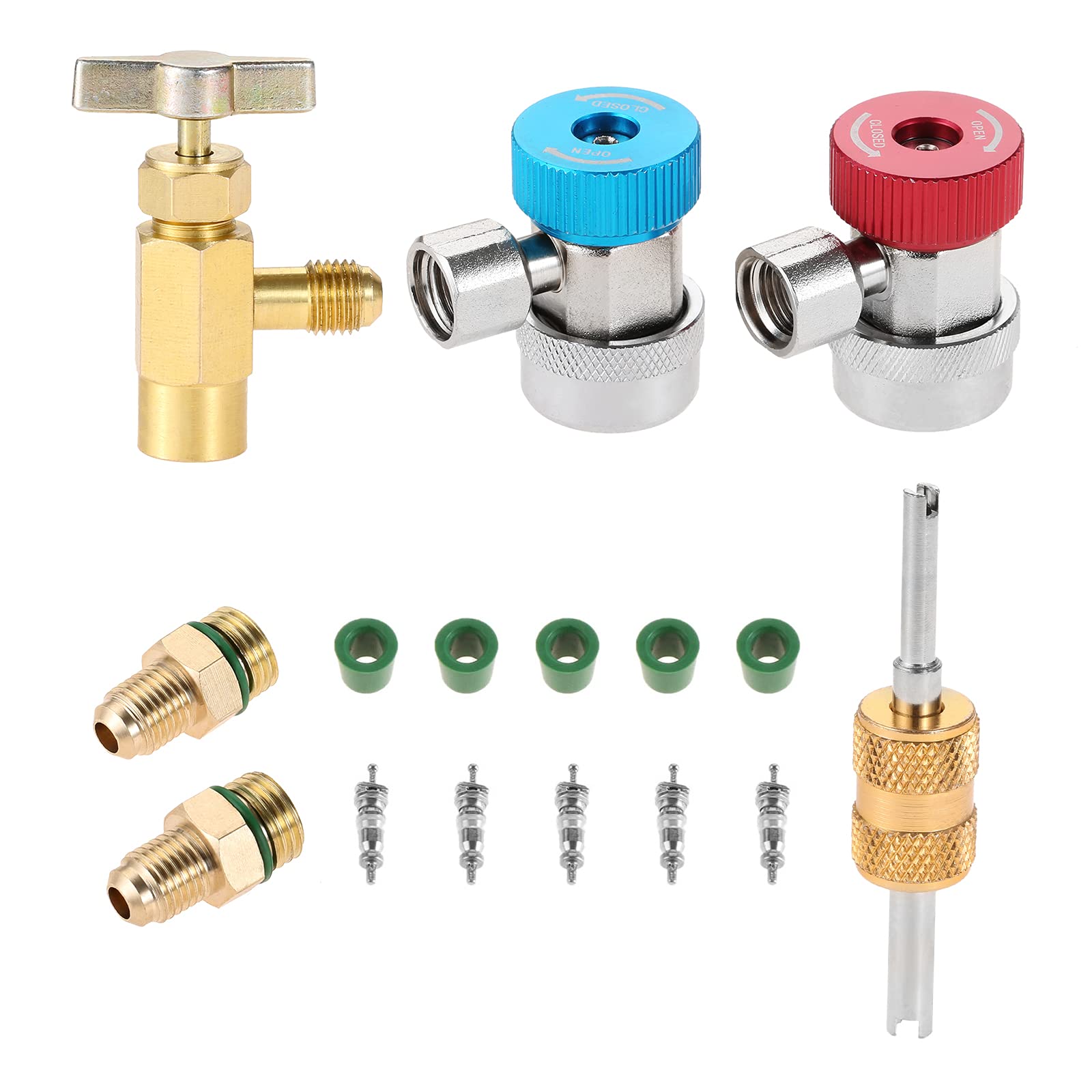 

Клапанний прокол для R134A Заправка газом для автомобільного кондиціонера Швидкознімна муфта з клапаном Регульований