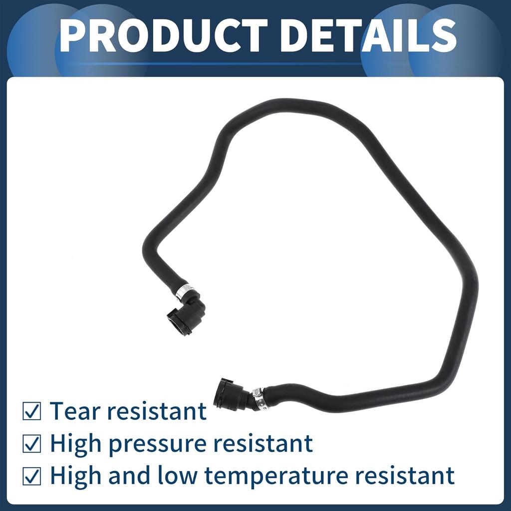 Radiator Hose Heater Hose No.17127535528 for BMW X3 2018-2019 for BMW X4 2019 Black Rubber 1 Pc Cylinder Head Coolant Pipe Good Sealing