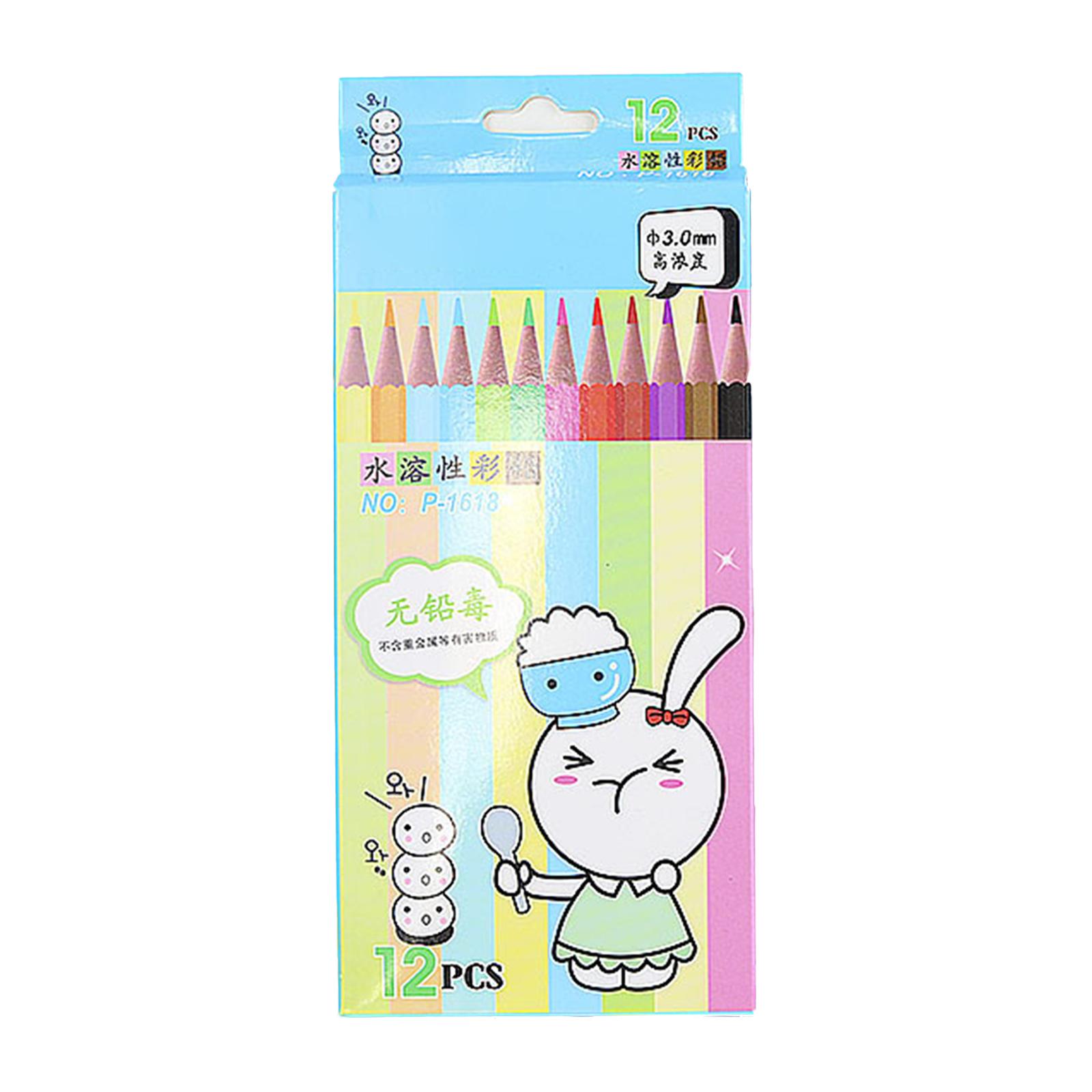 

12 цветных карандашей для рисования Водорастворимые цветные карандаши Практичные цветные карандаши для рисования и черчения