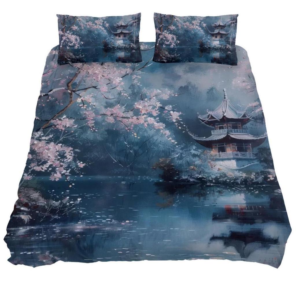 Temple Duvet Covers For Children Adults Duvet Covers Queen Size Lightweight Down Room Decor 2 Pillowcases 1 Quilt Cover No Quilt