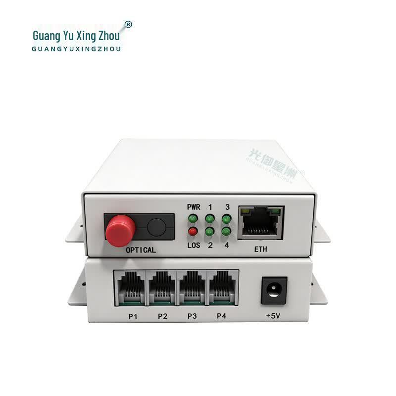 Guangyu Xingzhou 4-Channel Telephone & 1-Port Ethernet Fiber Optic Multiplexer