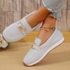 Fashion Women Casual Shoes Fashion Breathable Walking Mesh Flat Shoes Sneakers Women 2025 Gym Vulcanized Shoes White Female Footwear