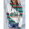 Autumn and Winter New Women's Clothing Christmas 3D Printing Hooded Pullover Long-sleeved Sweater Casual Fashion