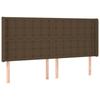 VidaXL Tête de lit avec oreilles Marron foncé 203x16x118-128 cm Tissu3120039