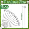 Honeydak Golf Party Decor 12 Pcs Metal Golf Ball Cocktail Picks 4.7 Inch Reble Cocktail Stirrer Metal Picks for Drink Appetizers Sandwich Fruit