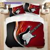 1PC Music, guitar Theme Bedding Quilt Set Quilt Cover Pillowcase Home Decoration Birthday Gift (1 * duvet cover + 9 * pillowcase, without core)