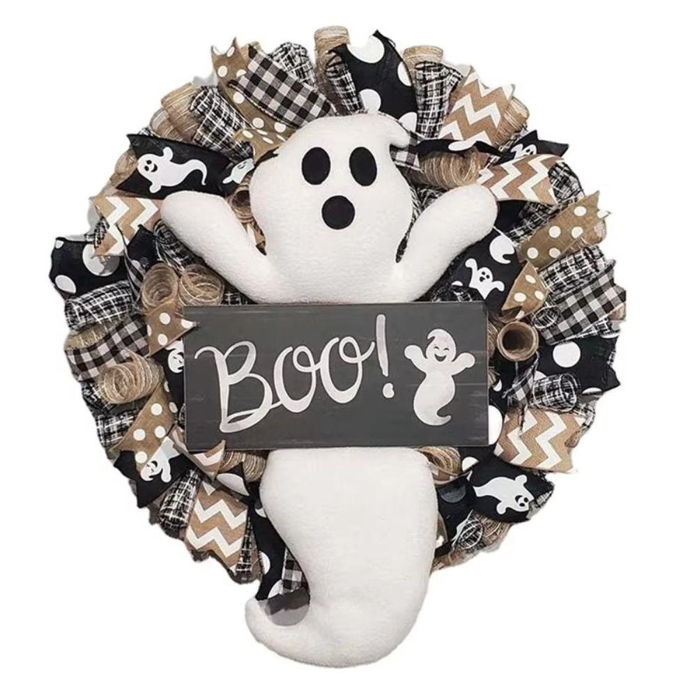 

Simulation Ghost Halloween Wreath Artificial Decoration Festive Decoration Home Party Halloween Wreath