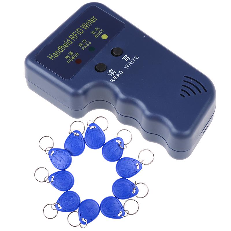 125Khz Handheld RFID Schreiber/ Kopierer/ Leser/ Duplikator mit 10 Stück ID-Tags