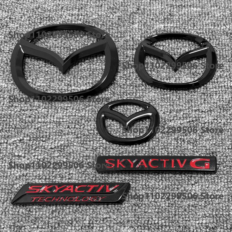 ABS Car Front Trunk Emblem for Mazda MX5 NC ND Logo Steering Wheel Badge 3D Body Replaced Sticker Rear Tail Refitting Decoration