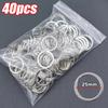 10-100 pezzi 25/30 mm Anelli Portachiavi in Acciaio Inossidabile Anelli Divisi Piatto Rotondo Portachiavi per Creazione Gioielli Portachiavi Lucidato DIY Componenti