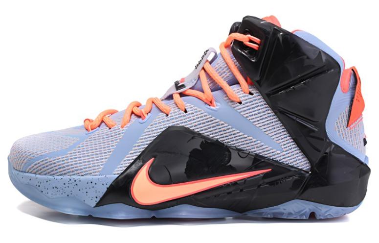 

Nike Lebron 12 Easter Non slip Lightweight Mid top Performance Basketball Shoes Men s Black Purple 707781-488 44