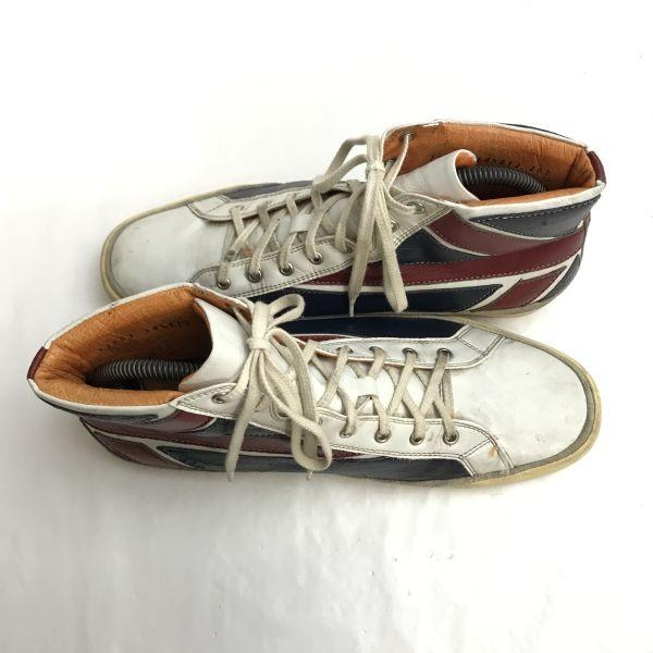 CASTELBAJAC Union Jack leather high cut boots 24.5 white(USED)