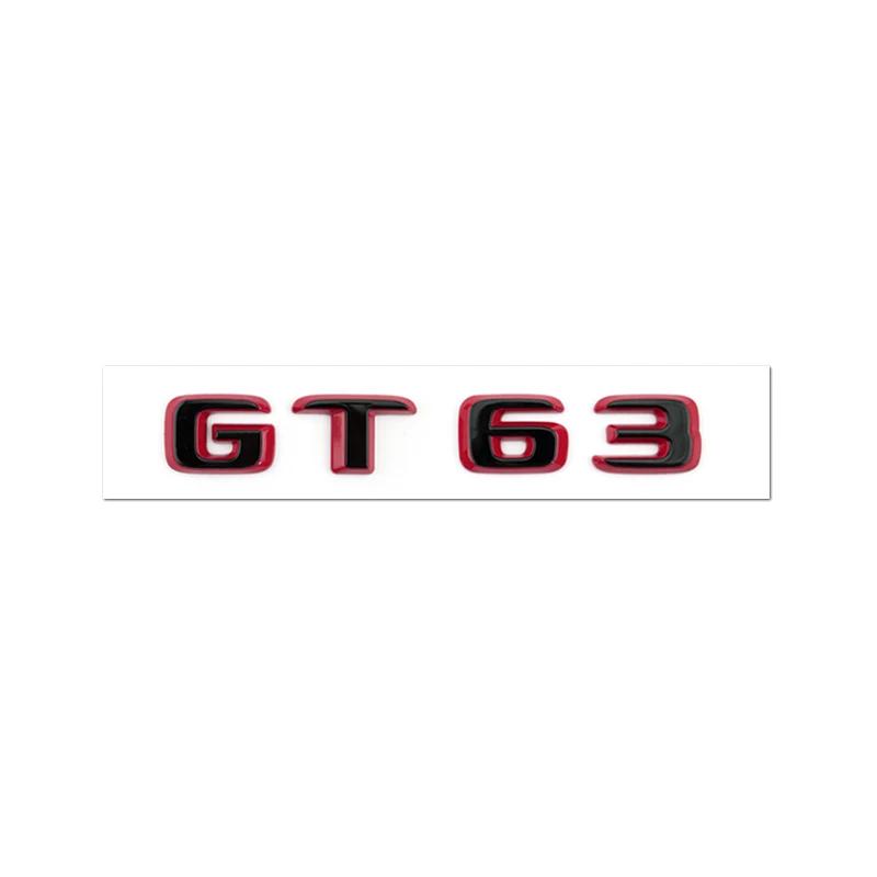 Mercedes Benz arka harf çıkartması C63S GT63S S63LGLE53 SL63S modifikasyonu W205 W206 C190 X290 W167 siyah kırmızı versiyonu için uygundur