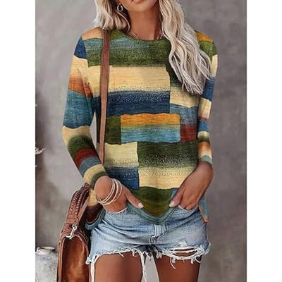 Dámská tunika Denní ležérní Dlouhý rukáv Zelená Podzim Zima