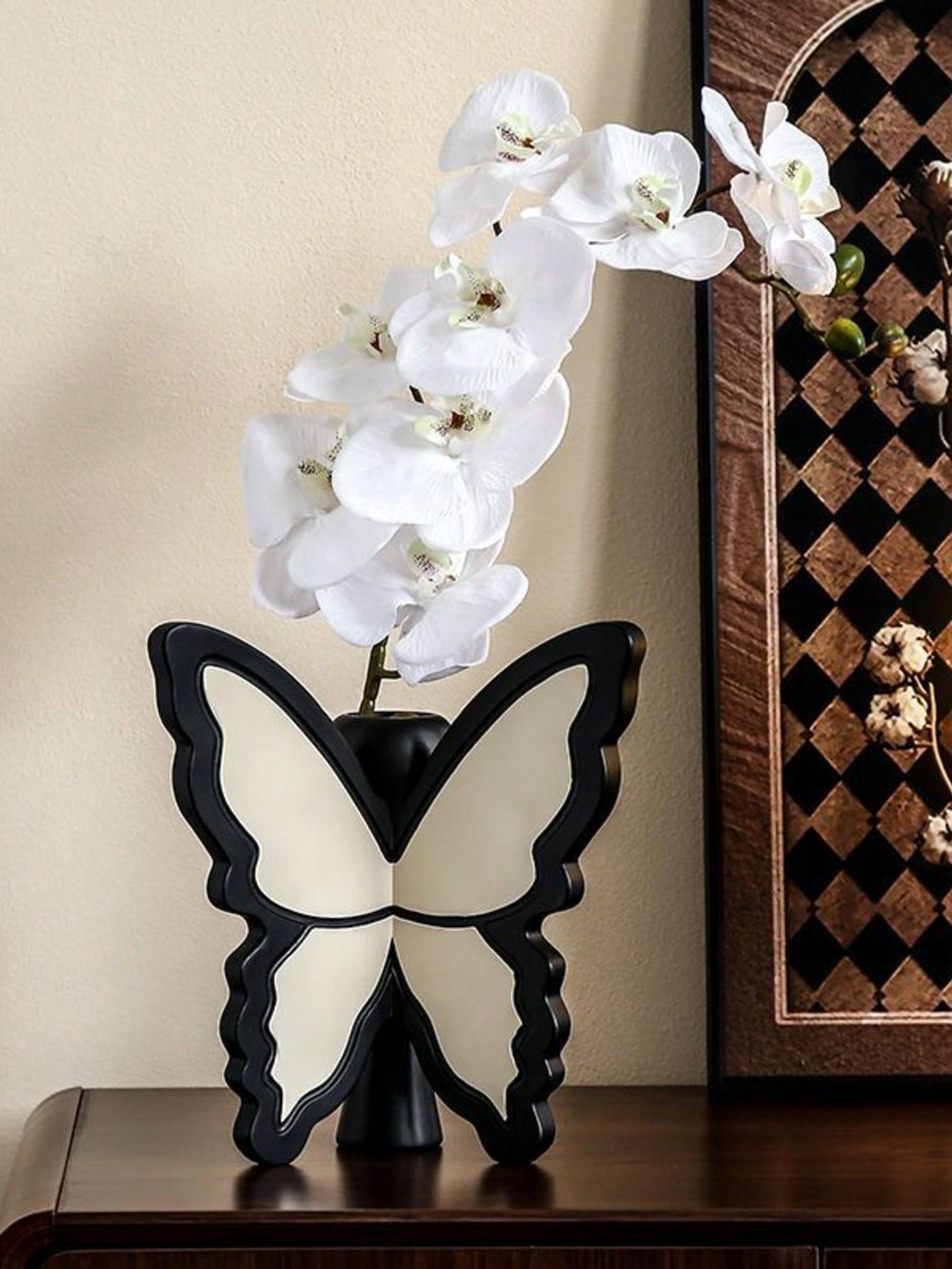 

3D Resin Butterfly Vase Retro Style Table Decoration & Accessories Floral Arrangement Display Bottle Living Room Decor Gift