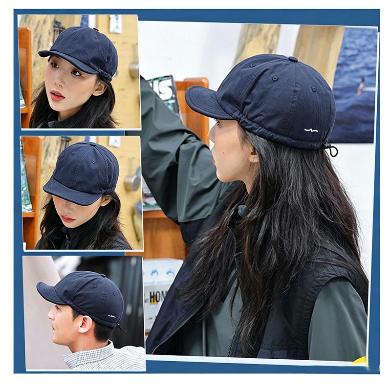 Freedom Outdoors Men's Navy Blue Soft Brim Baseball Cap Sun Hat For And Wo, Duckbill Cap, Summer Short-Brim Hat, Japanese-Style Sunshade Hat Cm