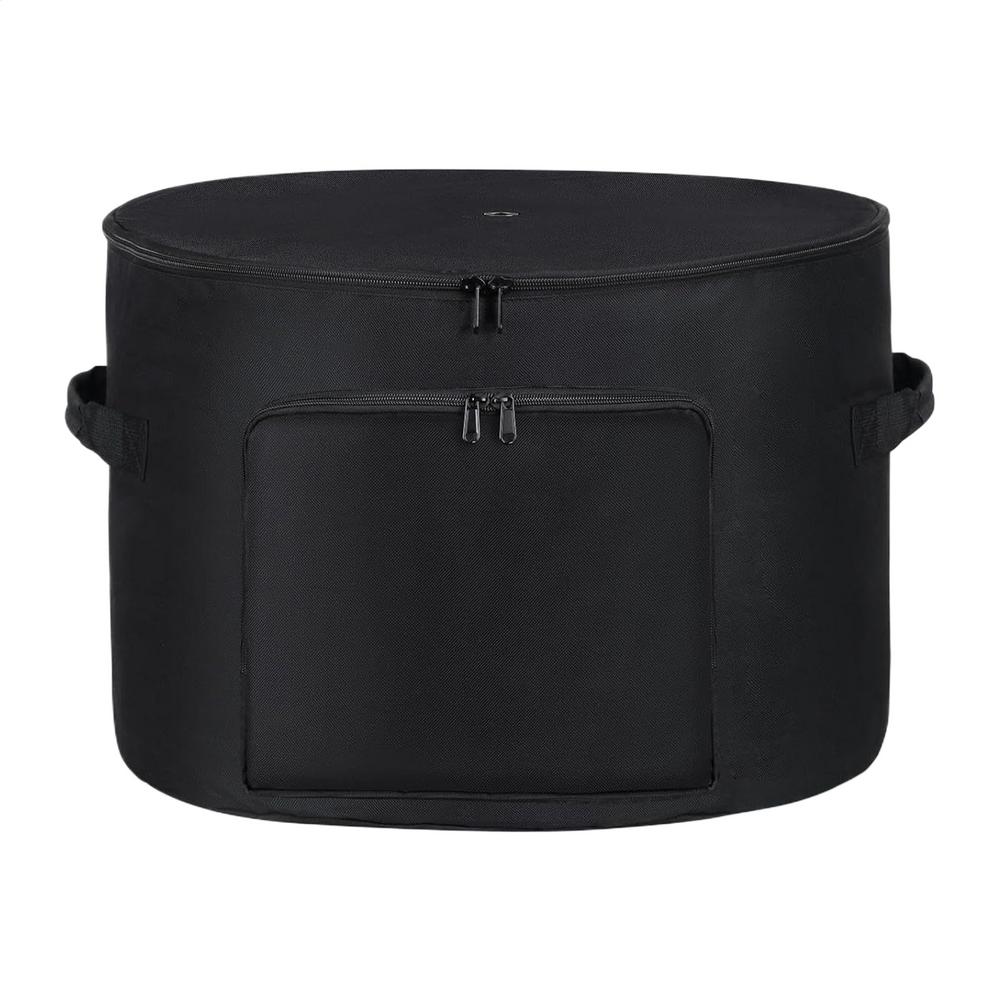 

Garden Hose Storage Pot Water Hose Holder Pot For Patio Weatherproof Tool Organizer Bucket With Drain Holes for Backyard чёрный