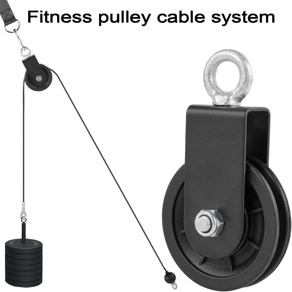 3,54-tums kabeltrissa med 360 graders roterande draghjul, utrustad med låsspänne och rem, tyst och stabil, avtagbar