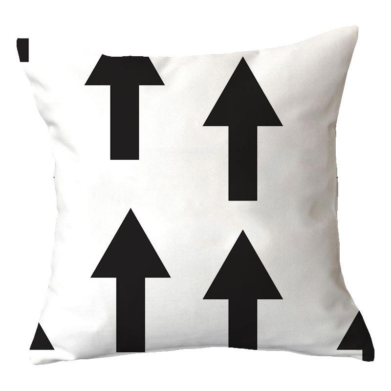 Simple New Blue Geometric Plush Pillowcase Home Fabric Sofa Pillow Cushion Cover