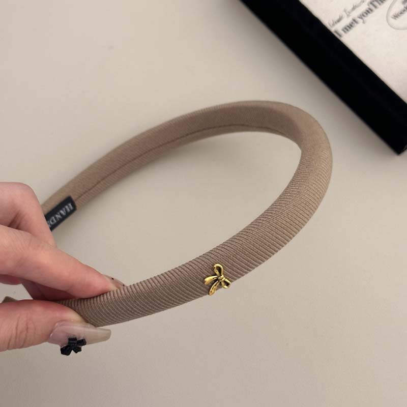 

Корейские металлические повязки на голову с бантом для женщин, девушек, винтажные, элегантные, однотонные, тканевые, губчатые, толстые повязки для волос, головные уборы, аксессуары для волос