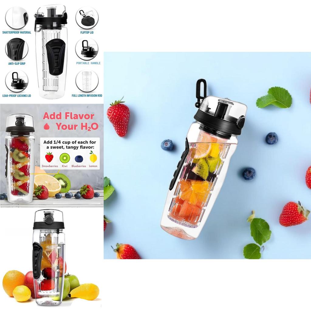 Fitness-Wasserflasche 1l Tritan Auslaufsicher Sportgetränkeflasche Für Zuhause Und Sport