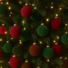 9pcs 10cm Velvet Christmas Balls Vintage Xmas Tree Pendant  Home Office Decor"