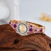 Rhinestone Bracelet Ladies Wristwatch Rich In Flowers Quartz Watch Bracelet Watch  Elegant Wear