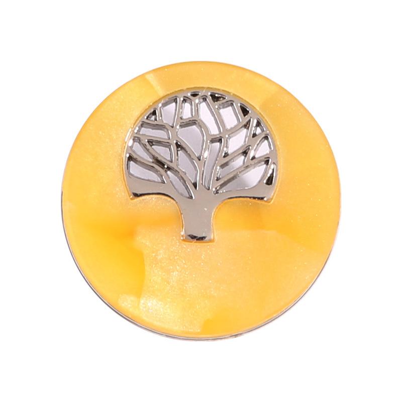 Round Yellow Button Versatile Clothes Top Suit Button Children'S Sweater Coat Cardigan High-End Button Accessories