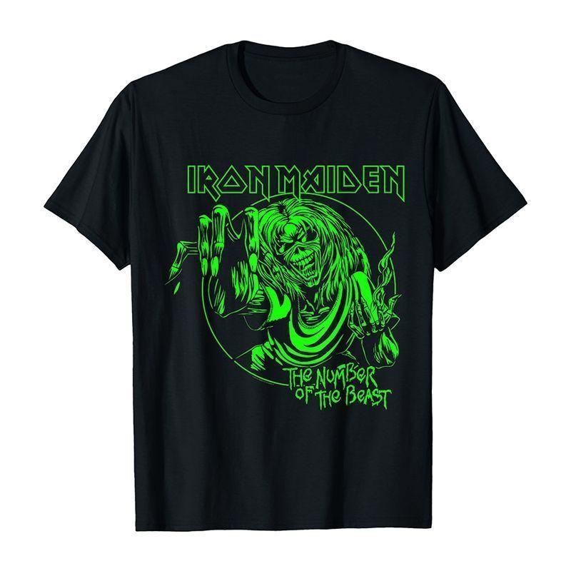 Iron Maiden T Shirt Killers Album Cover Mens Short Sleeve T Shirts Classic Rock Graphic 100% Cotton Round Neck Unisex Loose Tees