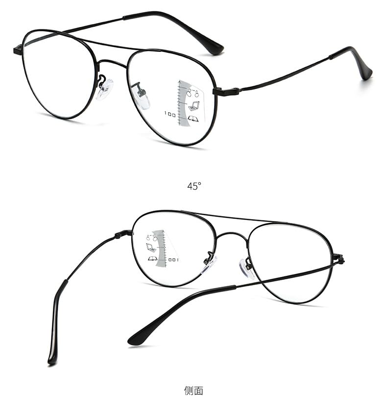 Progressive Multifocal Reading Glasses for Bright No Color Change Under Artificial No Color Change Under Artificial Light or Indoors [PLOPLO]