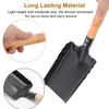 Fireplace Shovel Wooden Handle Coal Scoop Ash Shovel for Wood Stove for Stove Barbecue Outdoor Garage Charcoal Backyard