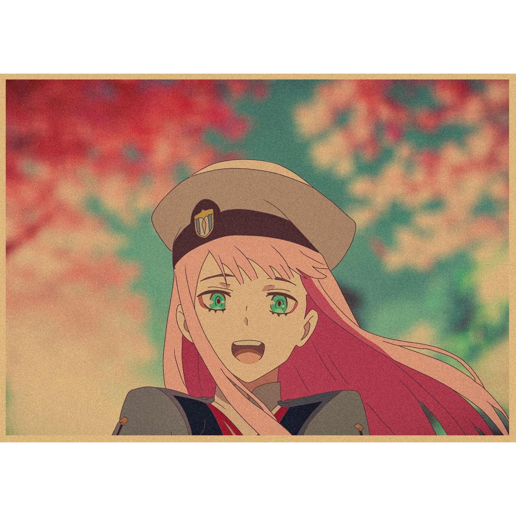National Team DARLING In the FRANXX Retro Kraft Paper Anime Poster 261 for Wall Decoration