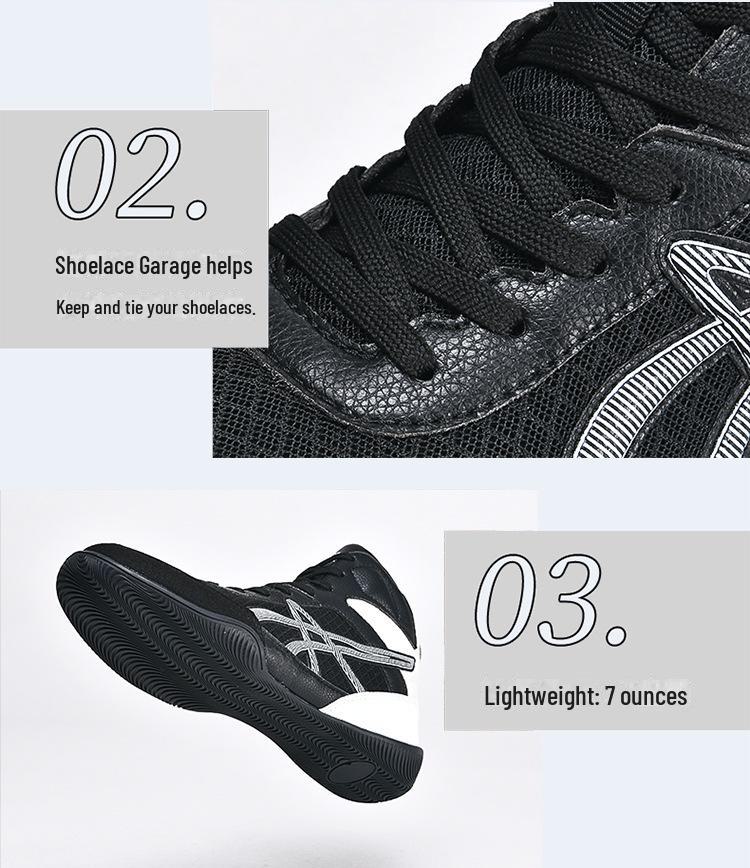 Pantofi de antrenament pentru bărbați, cu talpă înaltă, pentru lupte profesioniste, box, pantofi sport și competiții.